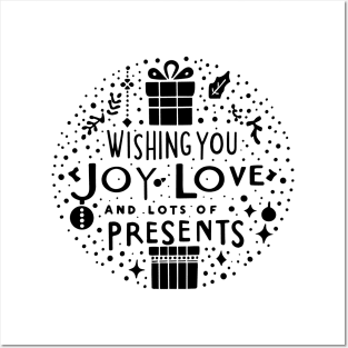 Wishing You Joy Love And Lots Of Presents Posters and Art